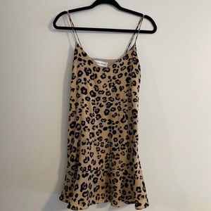 Local Boutique (Winds of Change) - Cheetah Print Satin Shift Dress